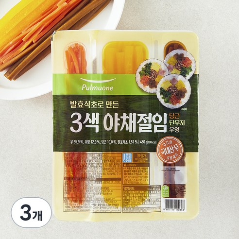 풀무원 삼색 야채절임, 450g, 3개