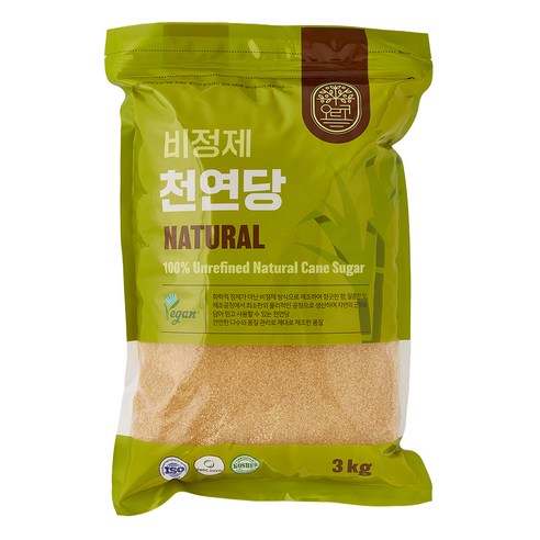 오르코 천연당 갈색설탕, 3kg, 2개 흑설탕3kg