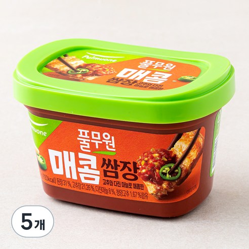 풀무원 매콤 쌈장, 450g, 5개