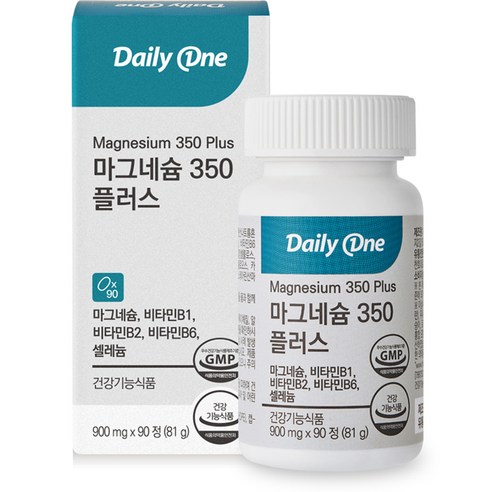 데일리원 마그네슘 350 플러스, 90정, 1개