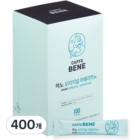 카페베네 마노 오리지널 아메리카노, 1g, 100개입, 4개