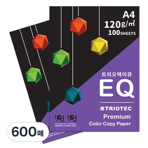 트리오텍이큐 복사용지 120g, A4, 600매