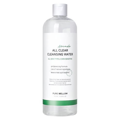 퓨어멜로우 아보카도 올 클리어 클렌징 워터, 1개, 500ml