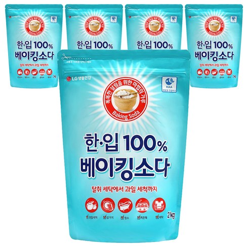 한입 100% 베이킹소다, 5개, 2kg