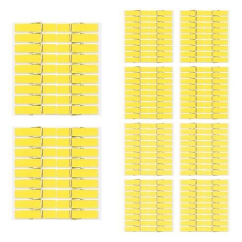 유니아트 1000 나무집게 중 (3.5cm) 18p, 노랑, 10개입