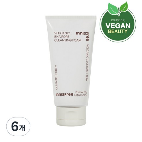 이니스프리 화산송이 모공 바하 클렌징 폼, 150g, 6개