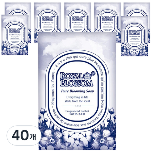 로얄블러썸 퍼품드 샤쉐 퓨어블루밍 본품, 2.3g, 40개