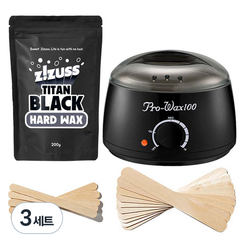 지저쓰 타이탄블랙 워머기키트B + 왁싱키트 세트 모든부위용, 200g, 3세트