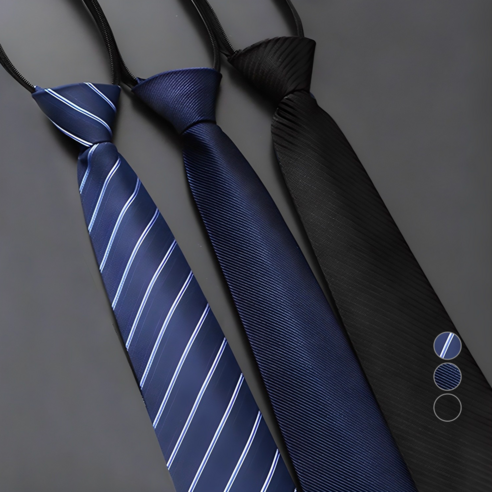 아침 5분 더! 시간을 선물하는 마법, ROJI 슬림 자동 넥타이 남자넥타이