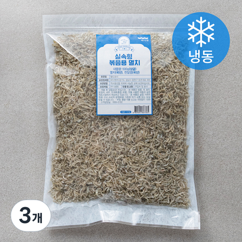 바다원 실속형 볶음용 멸치 상급 (냉동), 3개, 500g