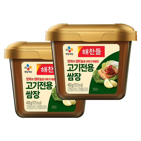 해찬들 고기전용 쌈장, 450g, 2개