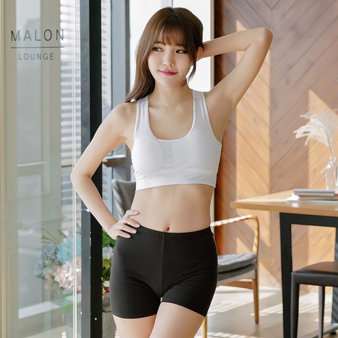 파란 여성용 데일리 면 스판 2부 속바지 3p