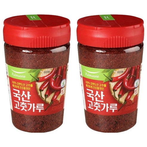 풀무원 실온 용기형 고춧가루, 250g, 2개