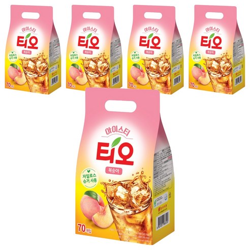 동서티오 아이스티 복숭아맛, 13g, 70개입, 5개
