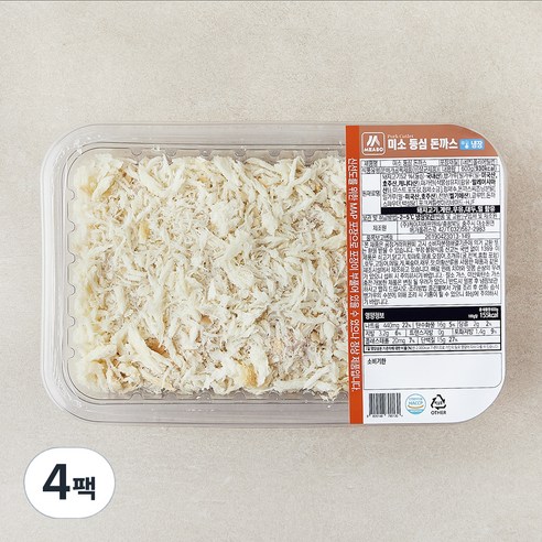 미소 등심 돈까스 (냉장), 600g, 4팩