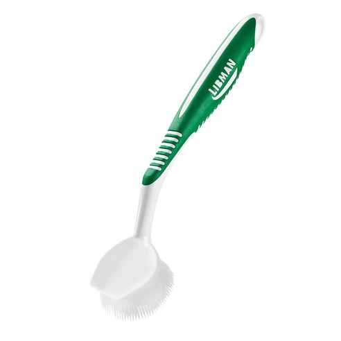 Libman 부드러운 실리콘 스틱 청소 브러쉬, 화이트, 1개