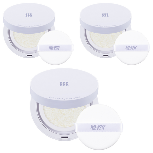 머지 데일리 라이트 업 선쿠션 SPF50+ PA++++, 12ml, 12g, 3개