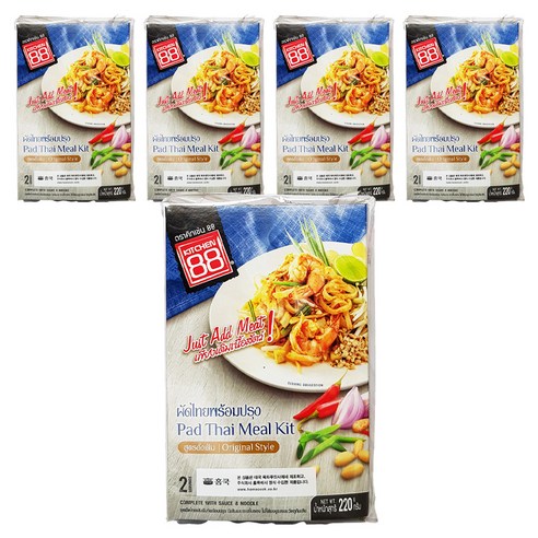 키친88 홈쿡 팟타이 볶음 쌀국수, 220g, 5개