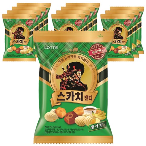 롯데제과 스카치 세가지맛, 157g, 12개