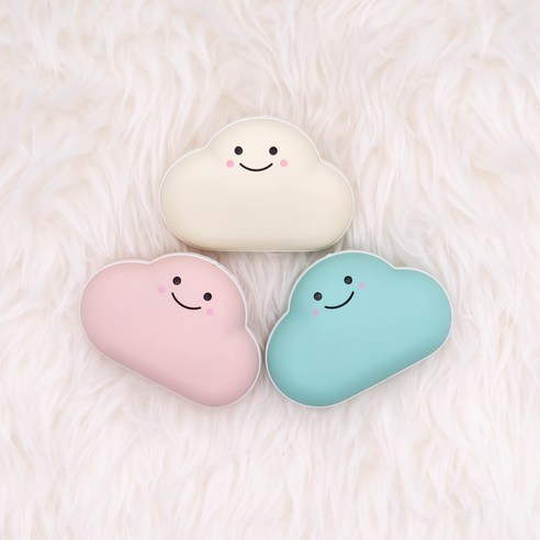 단미 구름 USB 충전식 양면 대용량 보조배터리 손난로