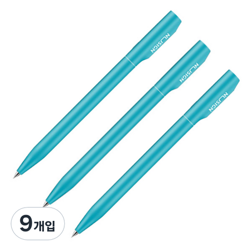 누사인 ABS 트위스트 볼펜 0.5mm NS552, 라군블루, 9개입