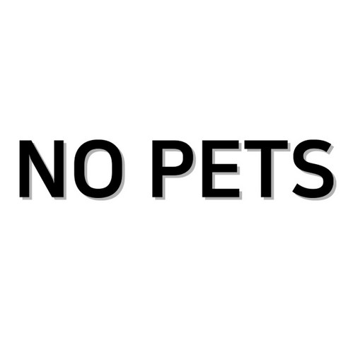 스튜디오투명 반려동물 금지 아크릴 표지판 검정색, NO PETS, 1개