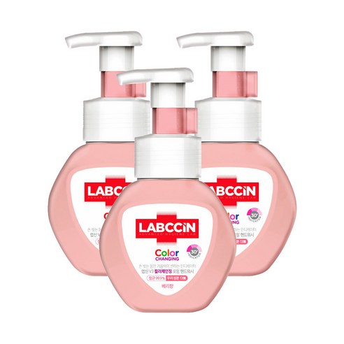 랩신 컬러체인징 핸드워시 용기 베리향, 250ml, 3개