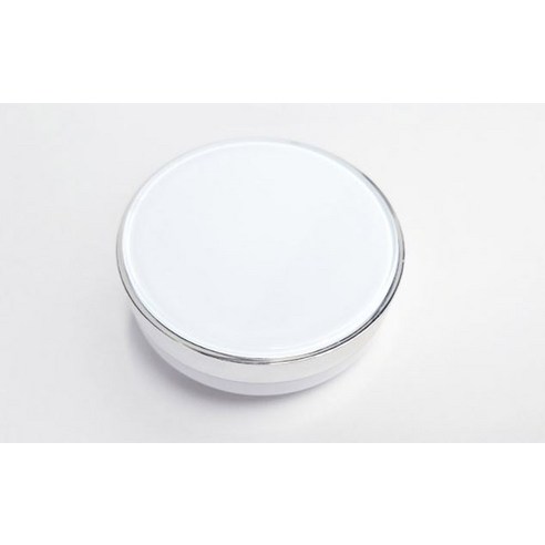 마타바 DIY 쿠션팩트 아이 케이스 73 x 73 x 27 mm, 화이트 + 실버, 1개