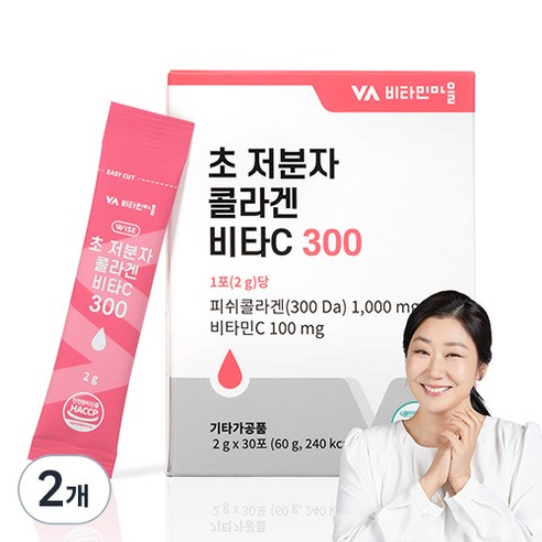 비타민마을 초 저분자 콜라겐 비타민C 300 30p, 2개, 60g