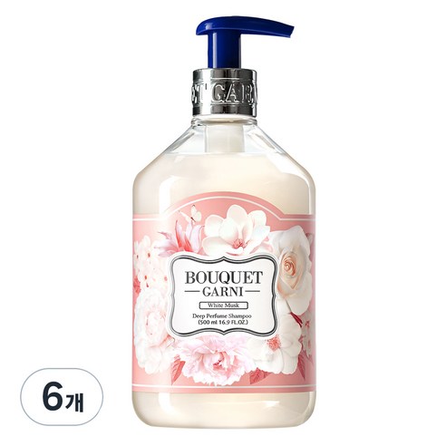 부케가르니 딥퍼퓸 샴푸 화이트머스크향, 500ml, 6개