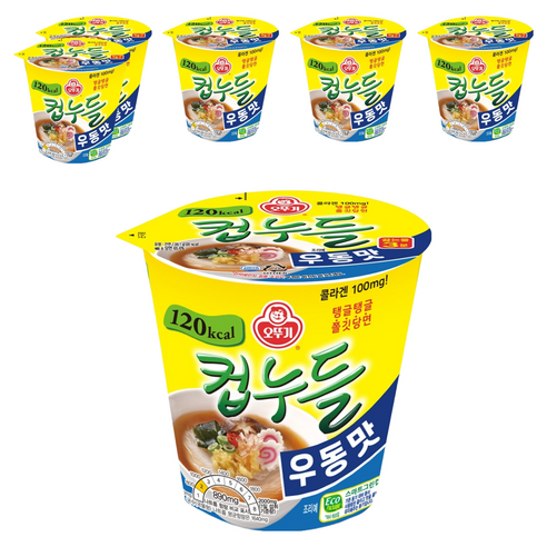 오뚜기 컵누들 우동맛 38.1g, 6개