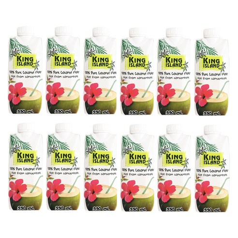 킹아일랜드 코코넛 워터, 330ml, 12개