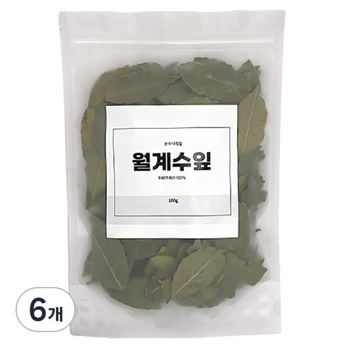 순수다함 월계수잎 한차재료, 100g, 6개