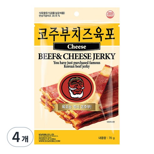 코주부 치즈육포, 70g, 4개