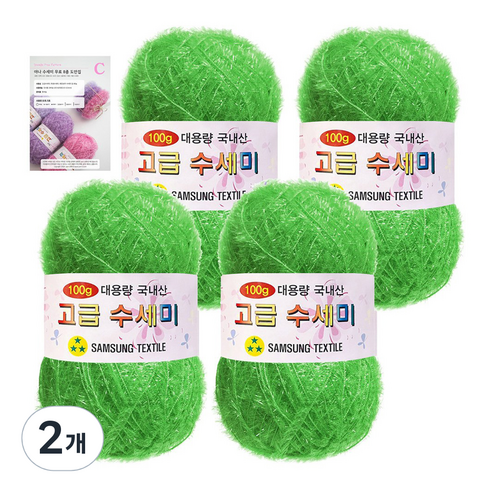 야나 대용량 수세미 100g x 4p + C 인쇄도안 8종 세트, 102 연두, 2개