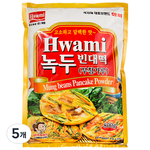 [화미] 녹두빈대떡가루, 800g, 5개