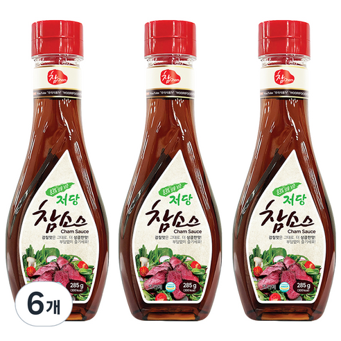 참 우리식품 83% 당을 낮춘 저당 참소스, 285g, 6개