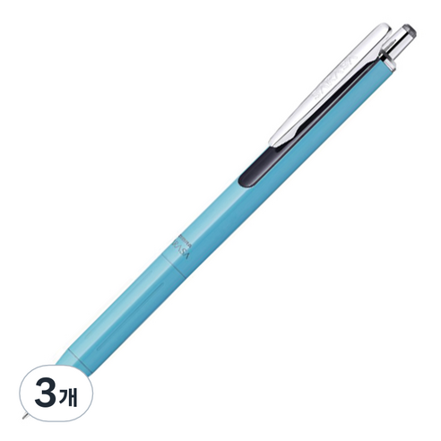제브라 사라사 그랜드 파스텔 칼라 메탈 고급볼펜 0.5mm, Pastel Blue, 3개