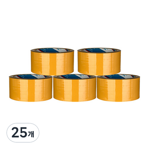 부광테이프 냉동 박스테이프 48mm x 50m, 황색, 25개