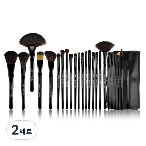 메이크업포유 메이크업 브러쉬 24종 세트, 혼합색상, 2세트
