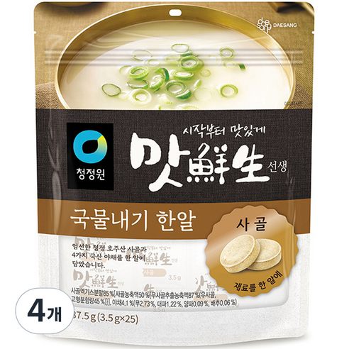 맛선생 사골 국물내기 한알, 87.5g, 4개