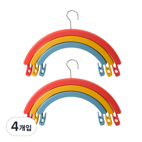 모나코올리브 3단회전 레인보우 옷걸이, 4개