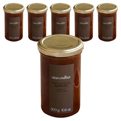 알랭밀리아 살구잼, 300g, 6개
