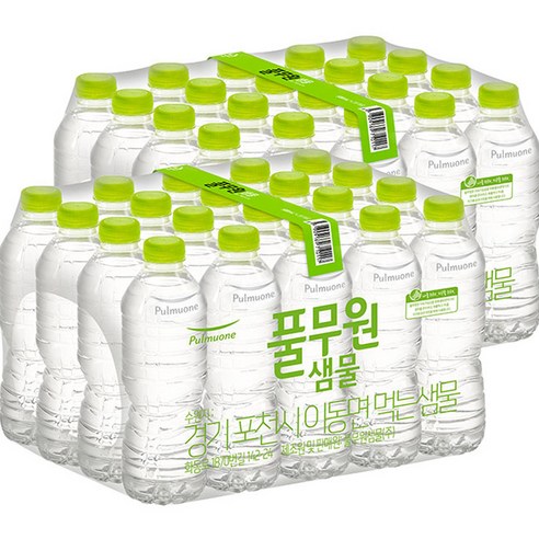 풀무원샘물 무라벨 생수, 500ml, 40개