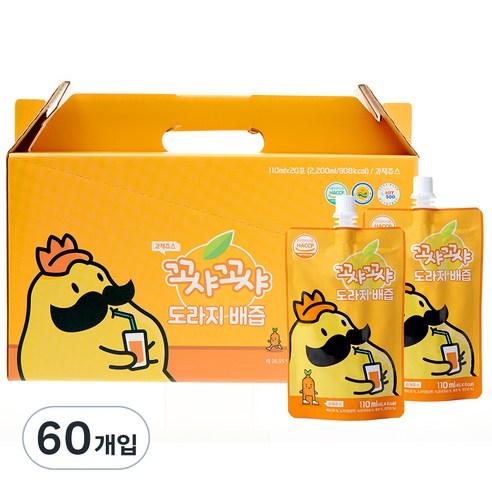 꼬샤꼬샤 도라지 배즙 스파우트형, 2.2L, 60개