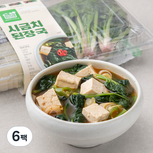 프레시밀 시금치된장국 밀키트, 520g, 6팩