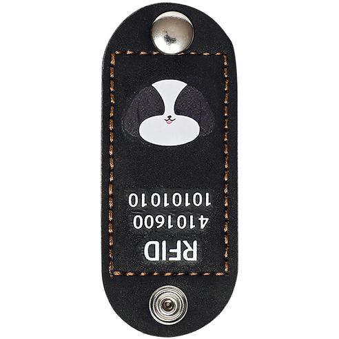 뽀시래기 강아지 인식표 RFID 외장인식칩 가죽형, 30