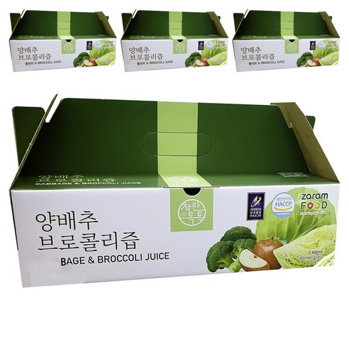 착한톡톡 양배추브로콜리즙, 120개, 80ml