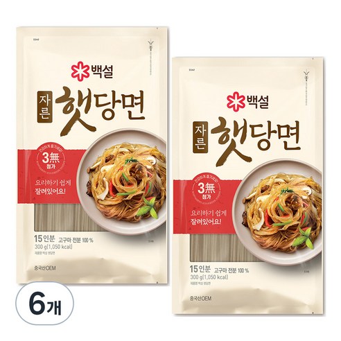 백설 햇당면, 300g, 6개