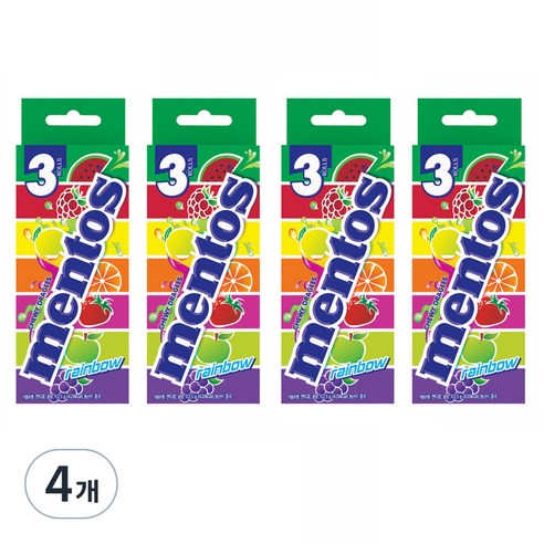 멘토스 뉴레인보우 츄잉캔디, 37.5g, 48개